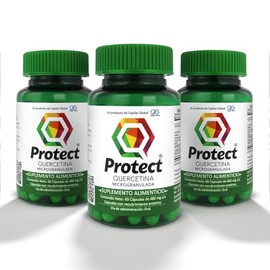 Q-Protect Quercetina, Suplemento Alimenticio, 60 Cápsulas de 480 mg, Recubrimiento Entérico 3 Piezas