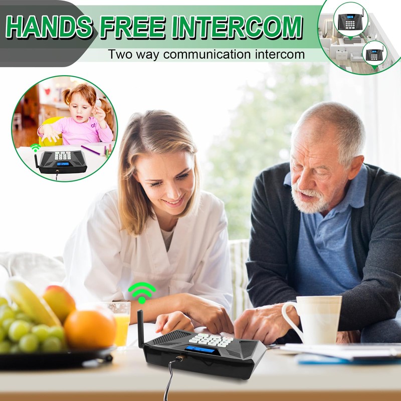 Intercoms Wireless for Home Hands Free, Upgrade Two Way Intercom