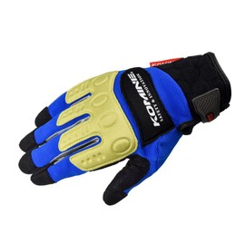 Komine 06-134 GK-134 Motorcycle Gloves, Instructor Gloves Pro EX, model: 06-134, blue/yellow