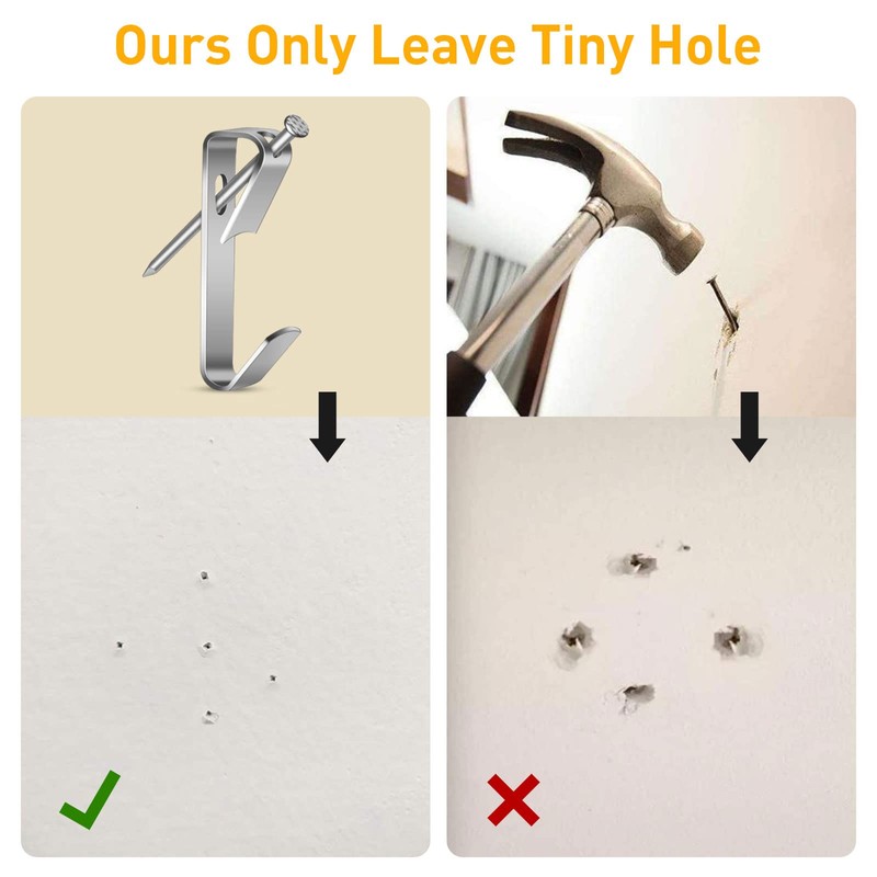 Picture Hanging Hooks, 50 Pcs Heavy Duty 10-50 lbs Picture