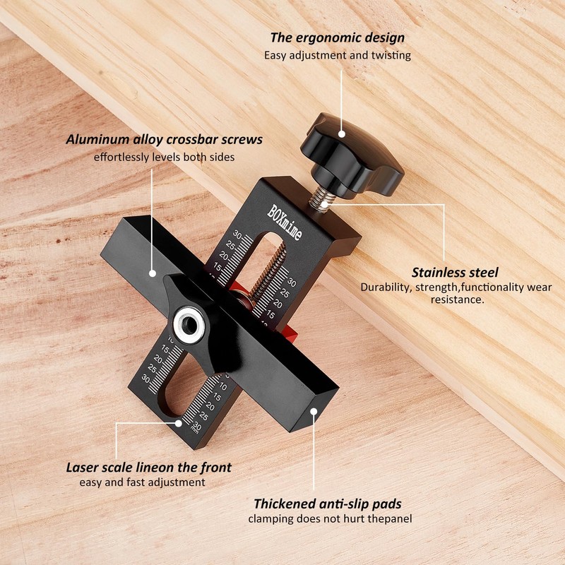 Cabinet door Mounting Jig, Cabinet Hardware jig with Adjustable Positioner