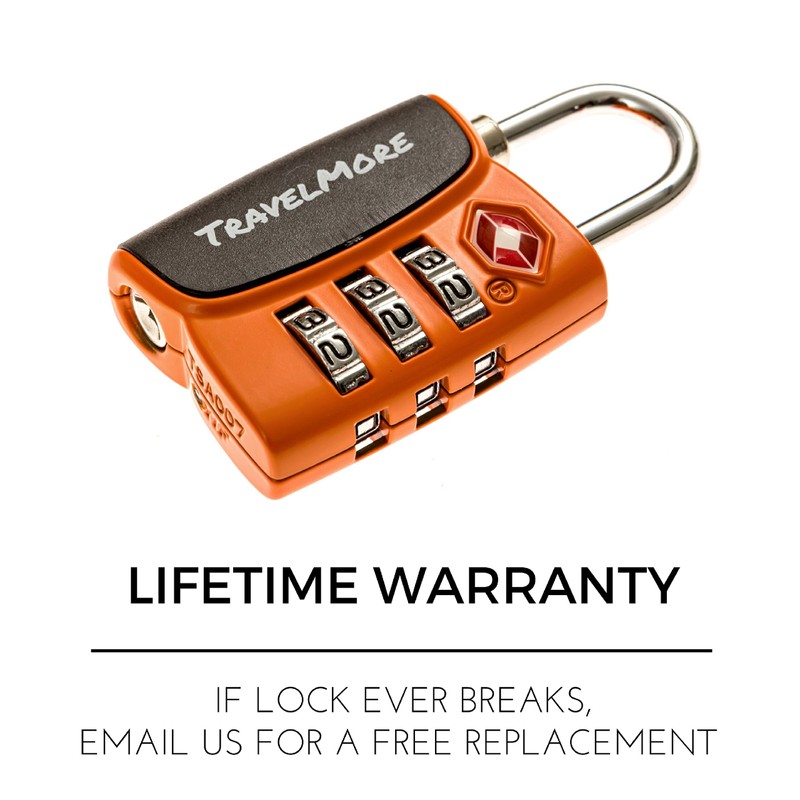 2-Pack TSA Approved 3-Digit Luggage Locks with Open Alert Indicator