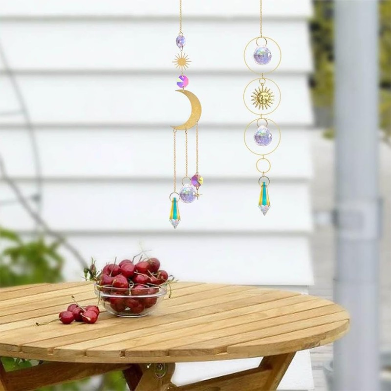 Aililong Sun Catcher Crystal Set of 6 - Rainbow Effect