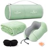 urnexttour Travel Pillow and Blanket Set Neck Pillows Soft Blankets
