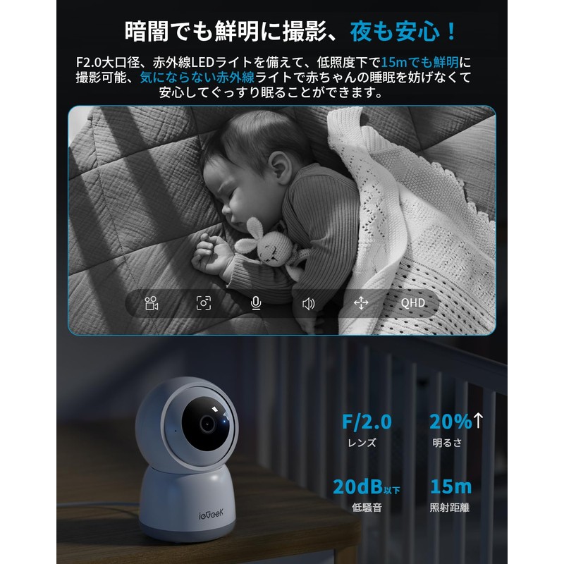 Pet Camera, 360° Automatic Periodic Viewing, 3 Million Pixels, ieGeek