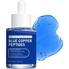 Copper Peptide Bakuchiol Serum GHK-Cu Face Plumping, Firming Skin Booster Bouncy Look, Dewy Finish, Skin Firmness Appearance, Smoothness, Pore Care, Looking & Glowing Skin for Daily Facial Care