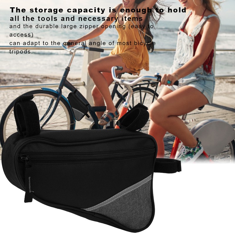 Bike Triangle Bag Outdoor AntiSplash Waterproof Front Beam Large Capacity