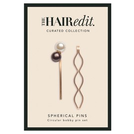 The Hair Edit Gold & Pearl Spherical Bobby Pins