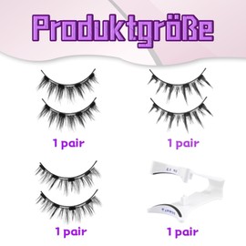 KPSRFG 3 Pairs Magnetic-Eyelashes with Applicator, Magnetic Lashes, Magnetic Eyelashes Natural Look– Reusable Natural Look Lashes, No Glue Needed, Easy to Wear & Remove for Daily Use, Parties & Travel