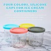 4pcs Ice Cream Covers Compatible with Ninja Creami NC299AMZ NC300