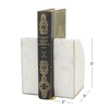 CosmoLiving by Cosmopolitan Marble Geometric Bookends with Gold Inlay, Set