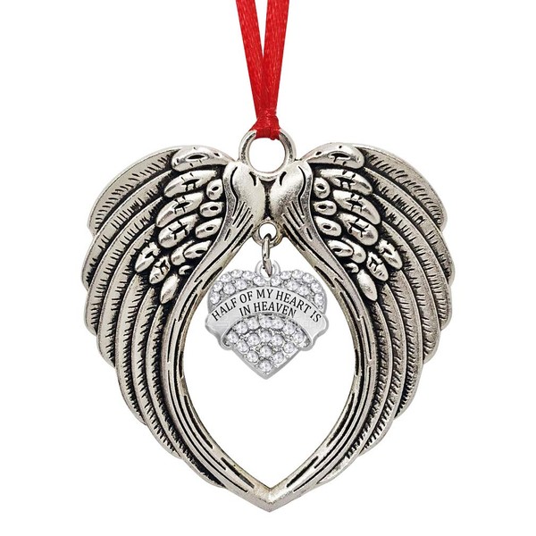 JUPPE Angel Wings Christmas Ornaments for Christmas Tree - Half