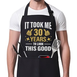 30th 40th 50th 60th 65th 70th 75th 80th 90th Birthday Gifts for Men Women, Funny Apron for Grilling Cooking Baking