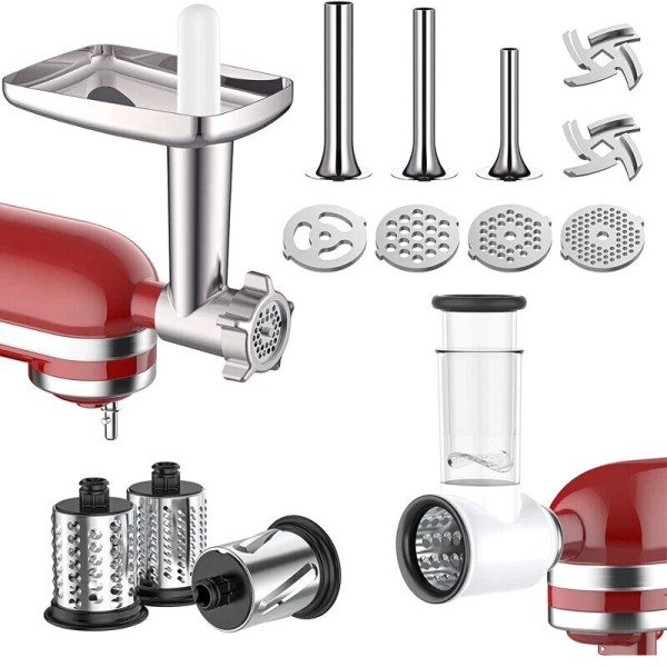 Unbranded Meat Grinder Slicer Shredder Attachments KitchenAid Stand Mixer Metal