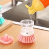 Dish Brush with Soap Dispenser for Dishes, Pots, Pans –
