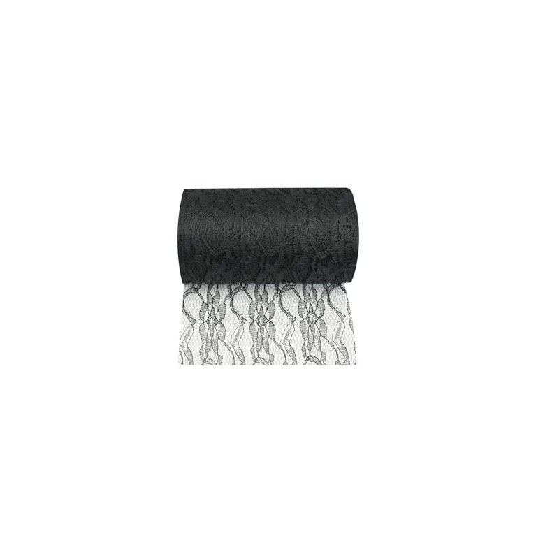 MODERNO Table Runner Lace Table Runner in Black (15cm x