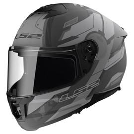 LS2 Helmets Stream II Full Face Motorcycle Helmet W/SunShield (Matte Shadow Light Gray/Dark Gray/Black - Large)
