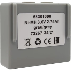 3.6V 2750mAh 68301000 68300900 Ni-Mh Rechargeable Battery for HETRONIC Remote Control Battery, Grey (3.6 Volt, 2.75Ah, Rechargeable)