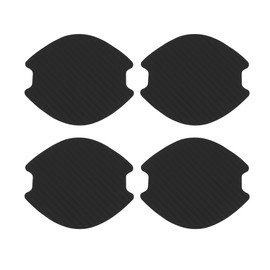 Motoforti Car Door Handle Cup Protector Door Handle Scratches Protective Films 3.28"x3.7" Fiber Black Magnetic Rubber, PVC 4 Pcs