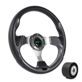 RASTP Boat Steering Wheel with 3/4“ Axle Marine Steering Wheel Adapter for Most Marine boats,Vessels,Yachts,Pontoons Boat (Style C- Pane)