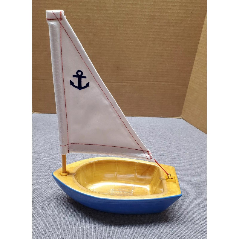 Teleflora Flower Vase Blue Ceramic Captain Boat Teleflora 4 Dad