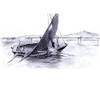 The old Man and the Sea Marlin Fish Ring Retro
