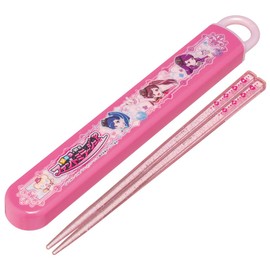 Skater ABS2AM Children's Fan Mirage Chopsticks & Chopsticks Case Set, Secret x Warrior, Made in Japan, 6.5 inches (16.5 cm)