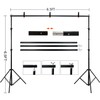 LIVUCEE 2 in 1 Green Backdrop Stand Kit, 6.5x6.5 ft