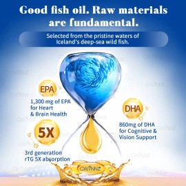 Gwynne Super Omega 3 Premium Aceite De Pescado 3600mg,pescado Salvaje De Islandia,salud Cerebral,salud Del Corazn,apoyo A La Salud De La Inflamacin...