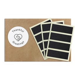 1.5” x .5” Rectangle Match Striker Stickers - 12 pieces | Charcoal Match Strike Paper with Adhesive Pre-Cut in Rectangles for Easy Match Lighting | Also Available in Bumble/Dotted Pattern or Brown