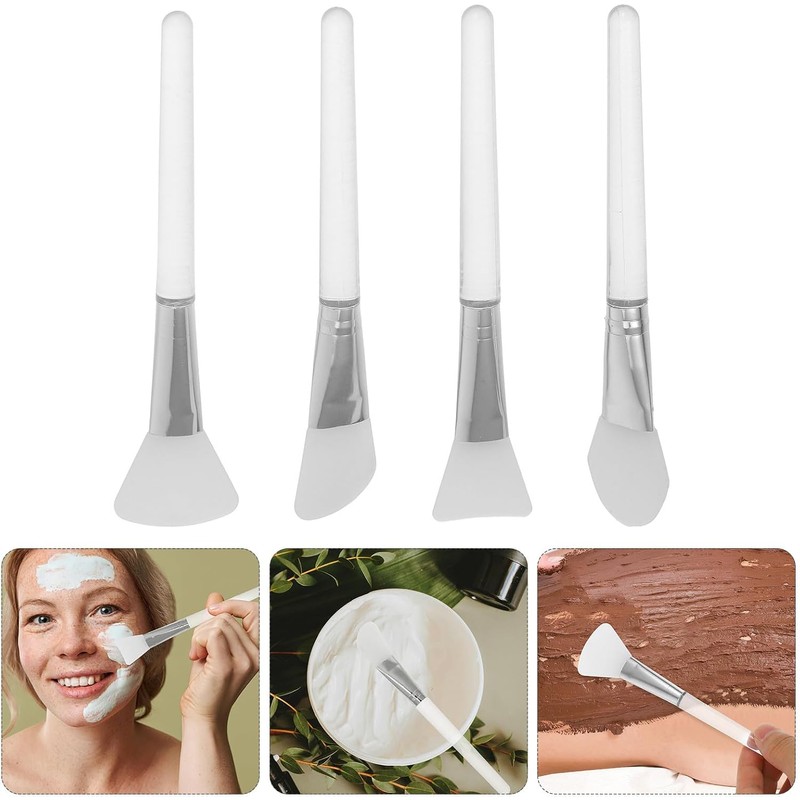 Kit de 4 Pinceles y Espátulas de Silicona para Mascarillas