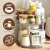 LUZOON Turntable Organiser, 2 Tier Diameter 23 cm, Kitchen Organiser,