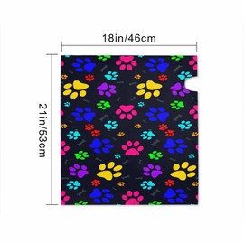 Numland Colorful Dog Paws Magnetic Anti-UV 100% Polyester Standard Size 21x18 in Oxford Garden,Postbox Letterbox Cover
