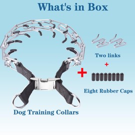 Prong Collar for Dogs, Pinch Collar for Dogs, Adjustable Dog Training Collar with Metal Quick Release Buckle for Small Medium Large Dogs (M Neck: 15"-18''…