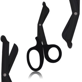 BLACK Fluoride Coated Trauma Paramedic EMT Shears Scissors 7.5" (ODONTOMED2011 BRAND)
