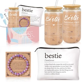 Birthday Gifts for Women, for Women, Bestie Gifts for Women Friendship, Unique Friendship Gifts for Women, Friend, Bestie, BFF, Soul Sister, 16 Oz Coffee Jar Braclete