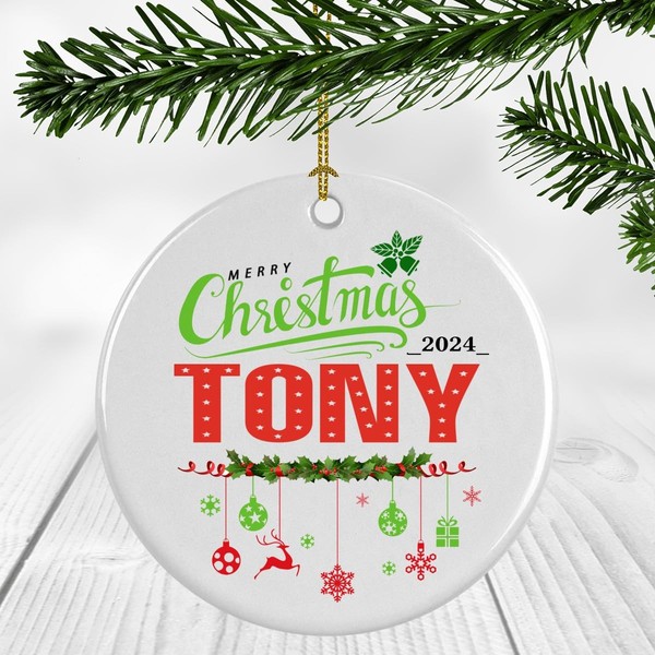 Tony Ornaments Custom Name for Baby Christmas Tree - Baby's