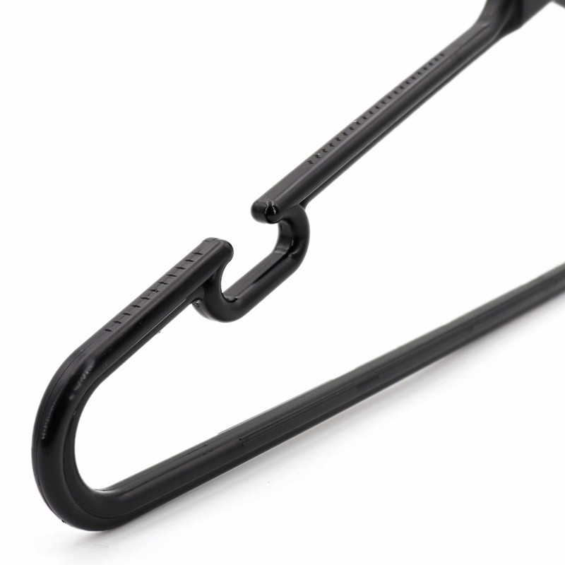 The Hanger Store 10 Black Strong Heavy Duty Plastic Coat