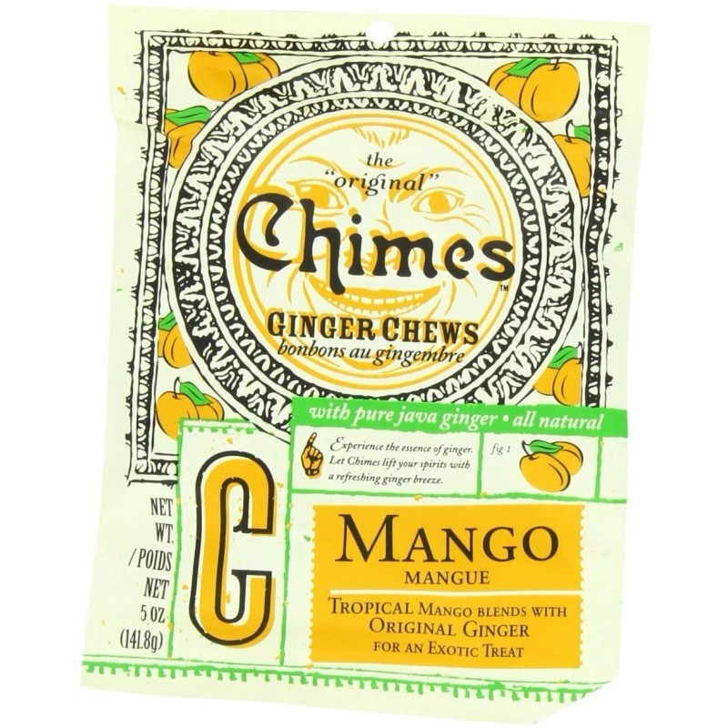 Ginger Chimes All The Original GINGER MANGO CHEWS 5 oz