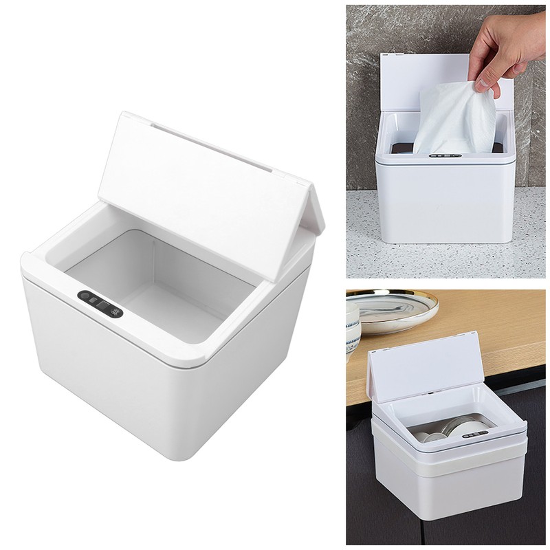 Automatic Garbage Can 4L Capacity USB Charging Folding Lids Automatic