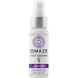 OMAZE Mist N Go Toilet Freshener, Lavender Scent 2Fl Oz | Odor Neutralizer for Toilets