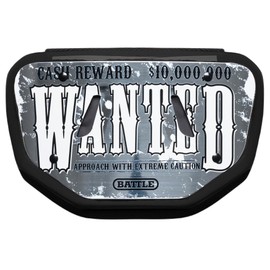 Battle Sports Novelty Football Back Plate – Hard Shell Lower Back Protector with Contoured Foam for High-Impact Protection - Adult, Wanted Silver