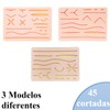 Kit Pad de 3 Almohadillas Diferentes de Silicona Práctica Sutura