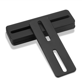 Pack of 6 Flat Connectors, Heavy Duty Wood Connectors, Flat Perforated Plate Metal Connector, Flat Repair Plate Bracket Connection Plates with 4 Slot for Furniture Cabinets Shelves, 130 x 40 x 3 mm