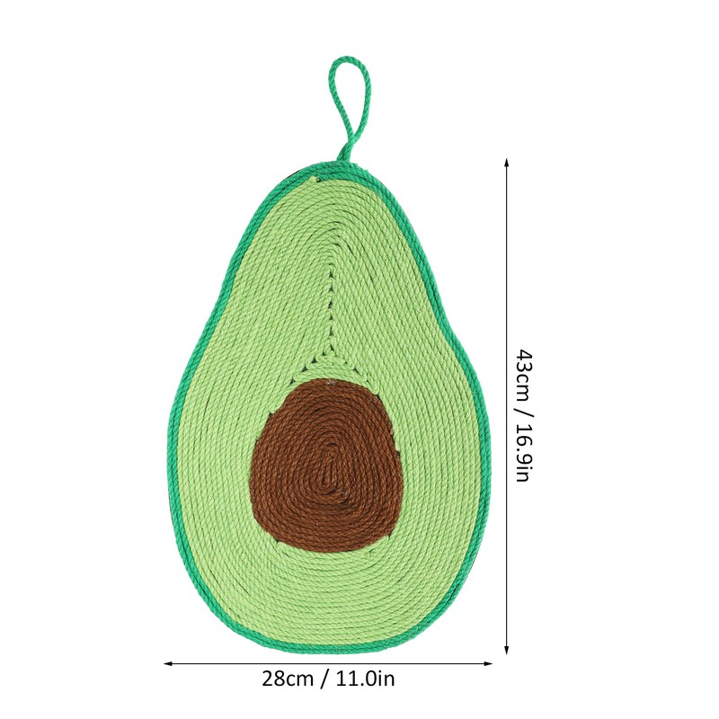 Cat Scratch Pad 28x43cm Avocado Shape Sisal EVA Scratch Resistant