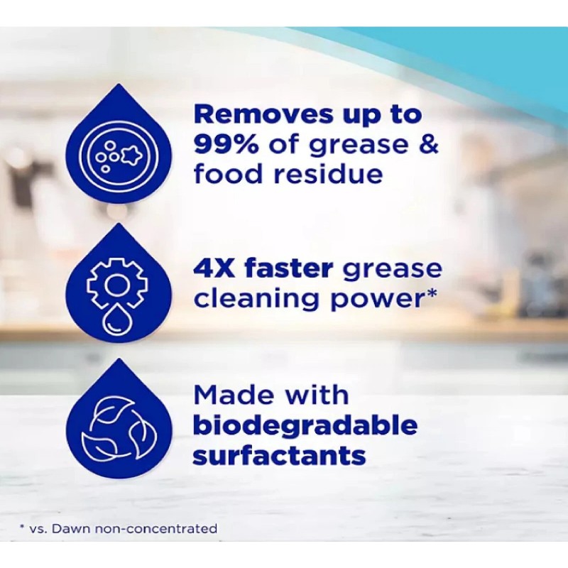 Dawn Platinum Dishwashing Liquid Dish Soap, Refreshing Rain 90 fl.