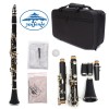 Yinfente Professional Clarinet Bb Key 17 key Ebonite Clarinet Nickel