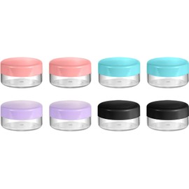 10 gramos 8 recipientes de bálsamo labial pequeños recipientes de plástico para cosméticos, frascos de muestra, frascos de cosméticos, recipientes de muestras de maquillaje para bálsamos labiales,