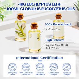 HIQILI Eucalyptus Essential Oil and Ylang Ylang Essential Oil, 100% Pure Natural for Diffuser - 3.38 Fl Oz