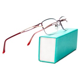 LianSan Superior Progressive Multifocus Reading Glasses - for Women,Ladies No-Line Multifocal Computer Readers for 3-5 Feet(Pink,2.50x)